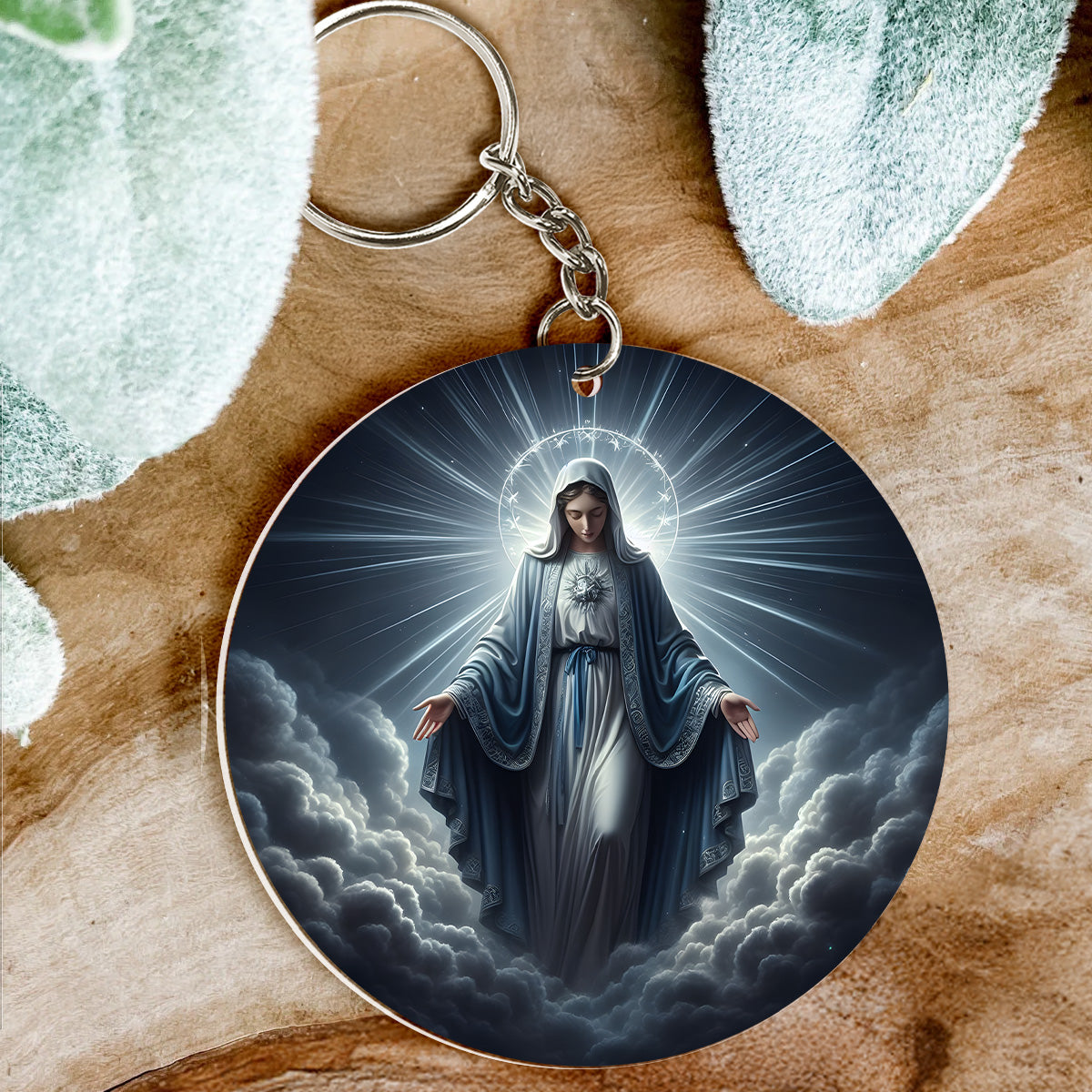 Elegant Virgin Mary - Acrylic Keychain