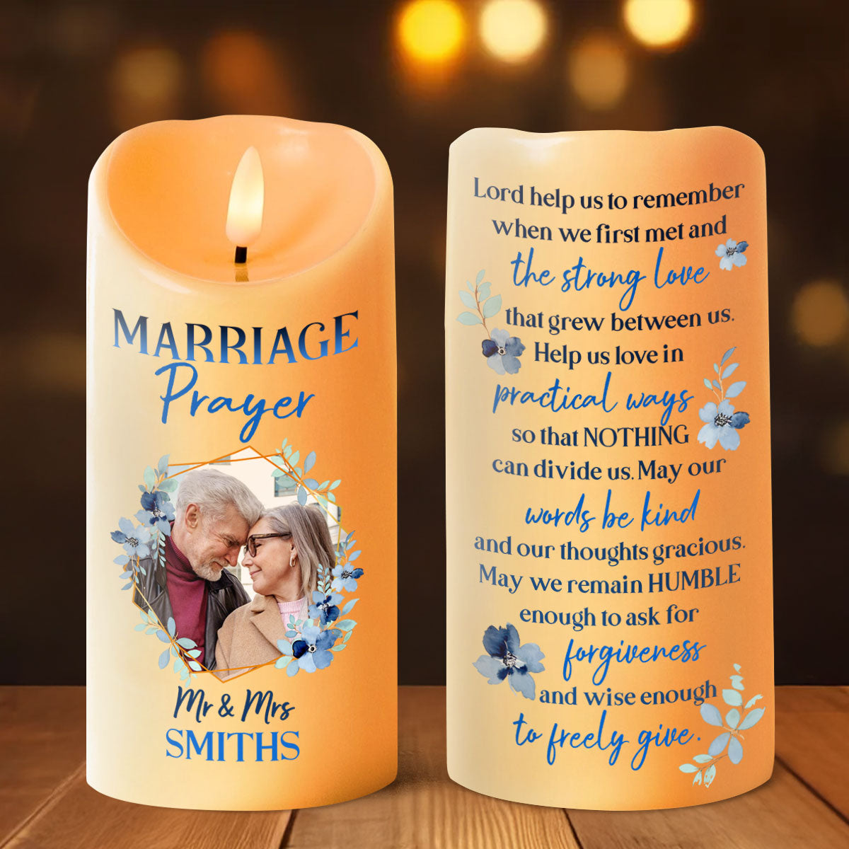 Marriage Prayer - Personalized Flameless LED Candle