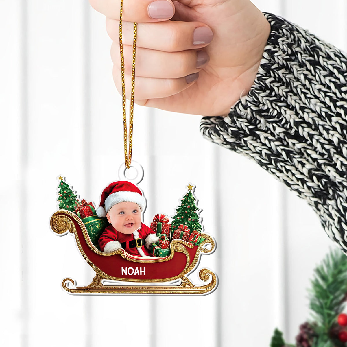 Cute Baby - Personalized 1-Side Acrylic Ornament FCACOLETN2254T