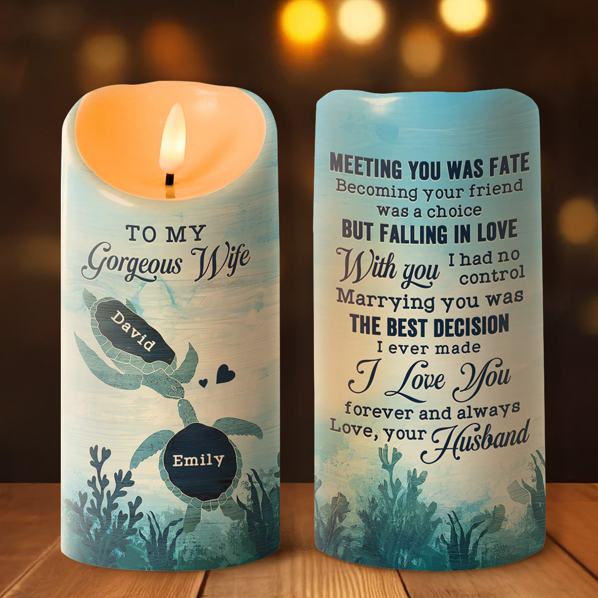 Meeting You Was Fate - Personalized Flameless LED Candle