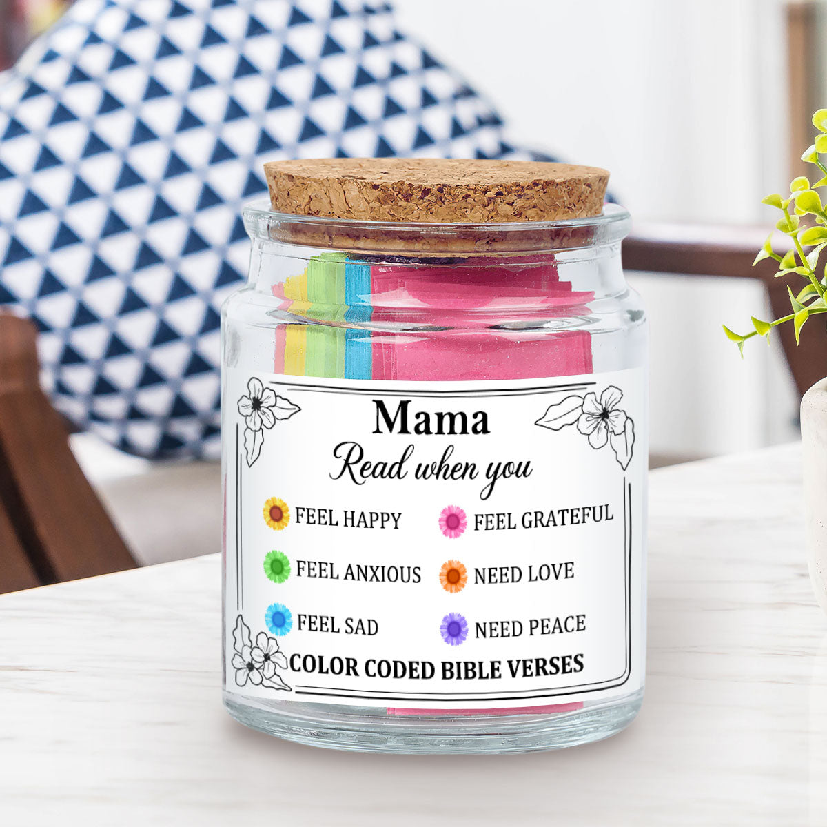 Mom Affirmations - Personalized Bible Verse Jar For Mom