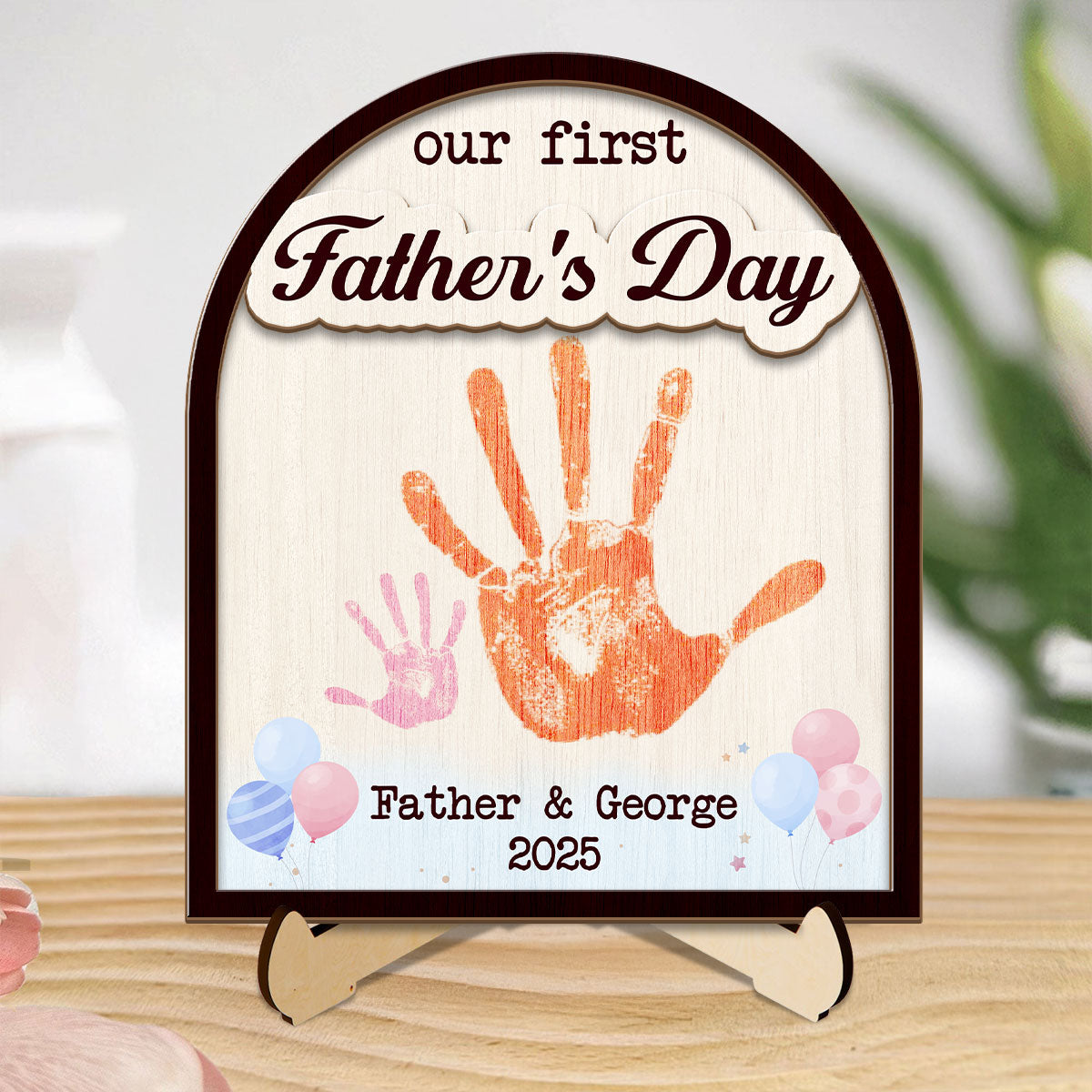 Our First Mother's Day - Personalized 2-Layered Wooden Plaque