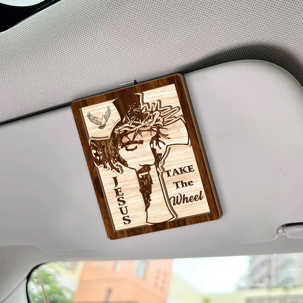 Jesus, Take The Wheel - Car Visor Clip FCCVCLEHA2121L