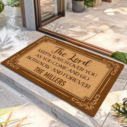 The Lord Keeps Watch Over You - Personalized Doormat