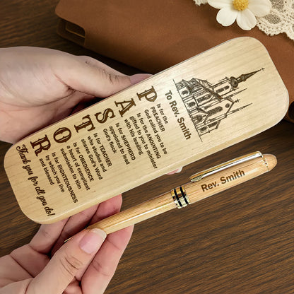 Blessings Of A Shepherd - Personalized Wooden Pen Set