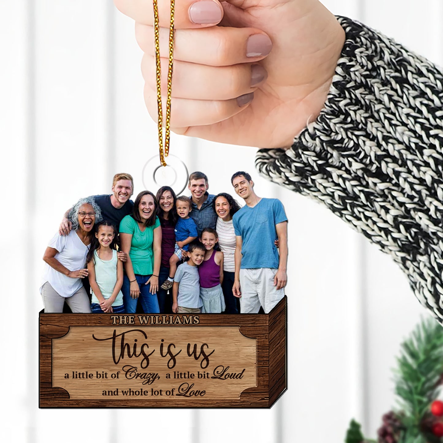 Photo Upload Family - Personalized 1-Side Acrylic Ornament FCACOLETN2314T