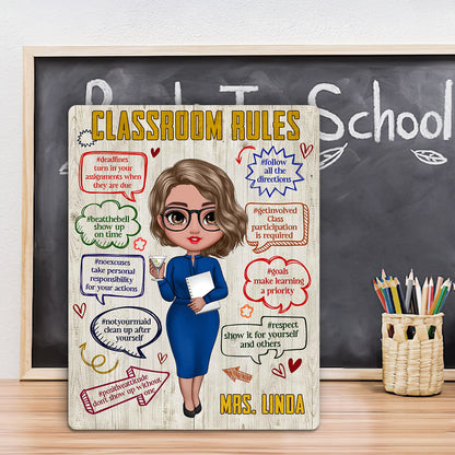 Classroom Rules - Personalized Wooden Sign
