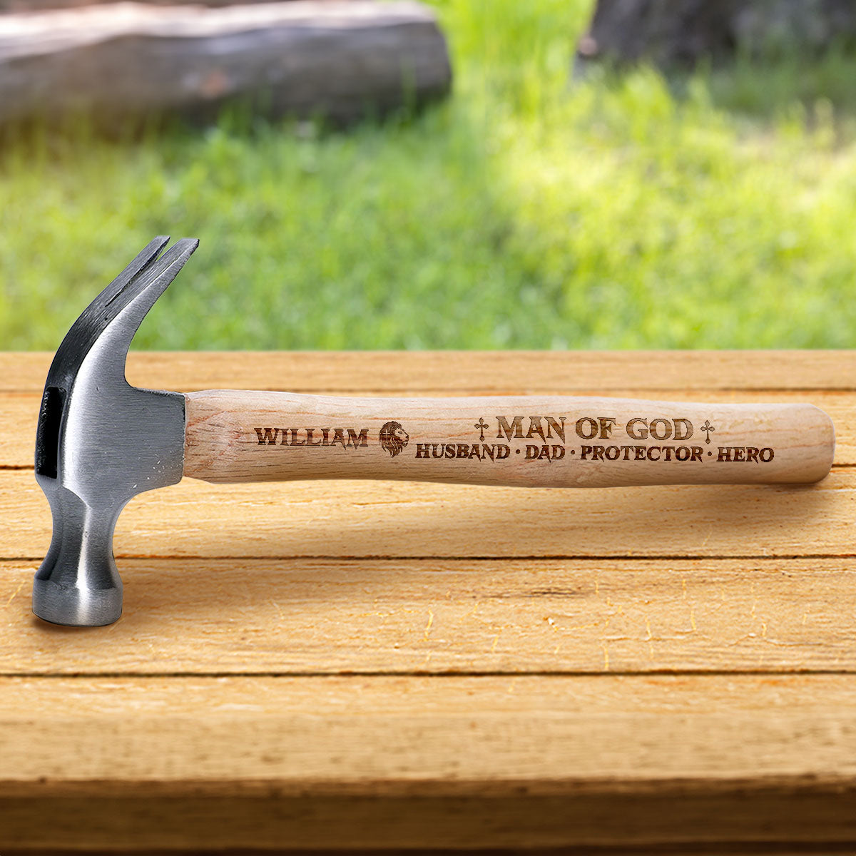 Man Of God - Personalized Wooden Hammer