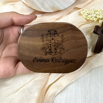 May God Bless You - Personalized Wooden Comfort Cross