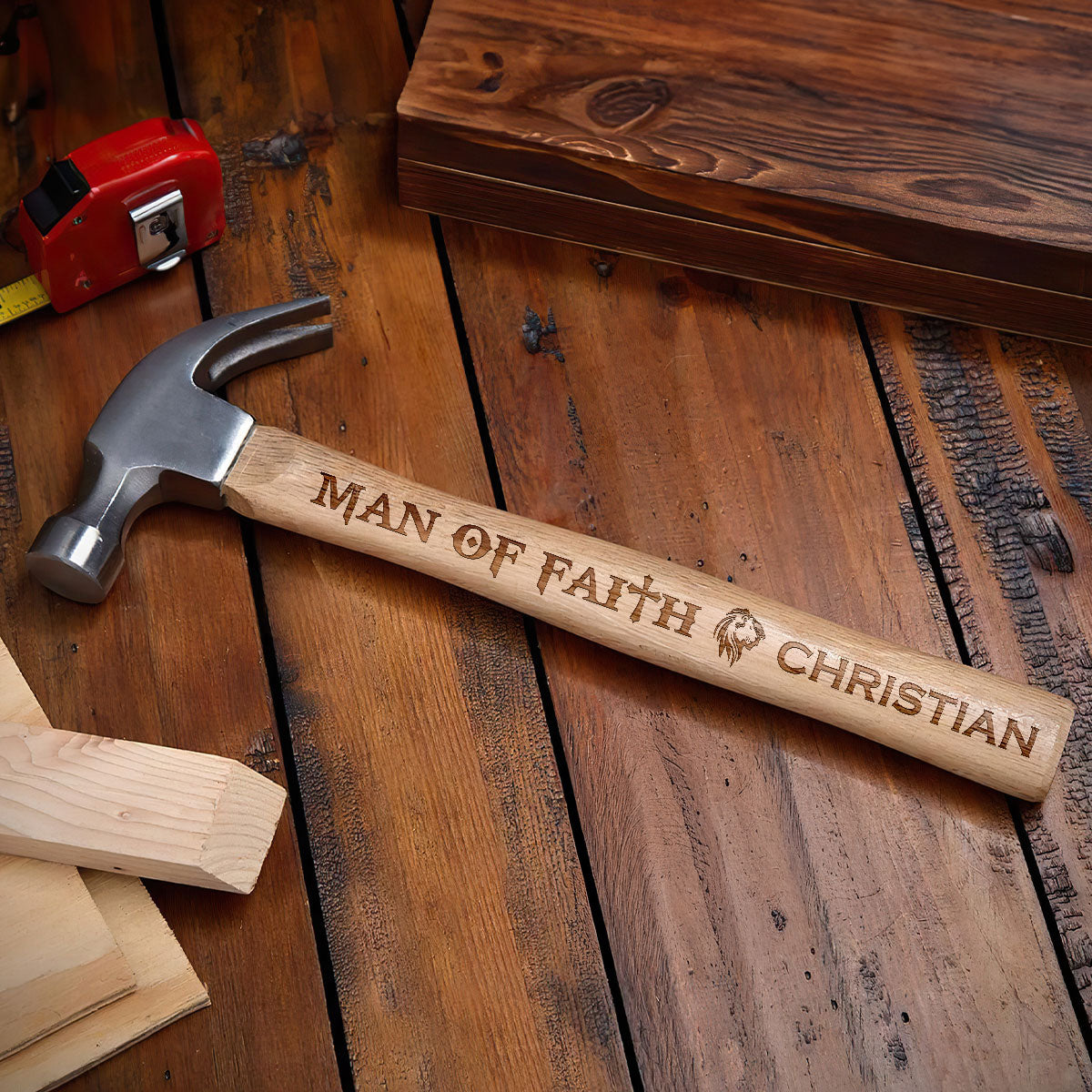 Man Of Faith - Personalized Wooden Hammer