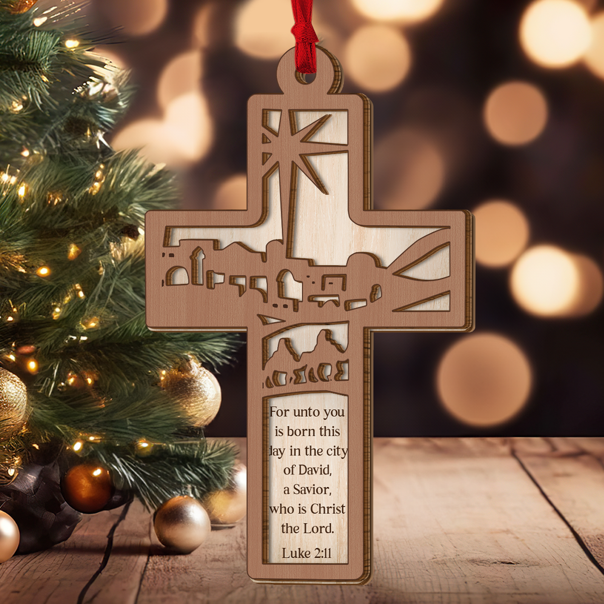 Prophecy Fulfilled - Personalized 2-Layered Wooden Ornament