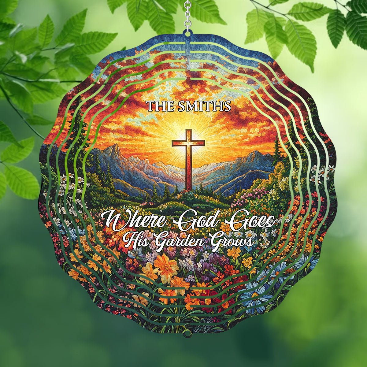 Where God Goes His Garden Grows - Personalized Wind Spinners FCWISPLEPA1769TA