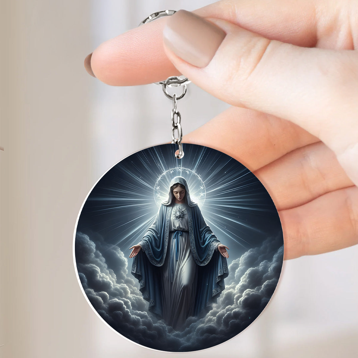 Elegant Virgin Mary - Acrylic Keychain