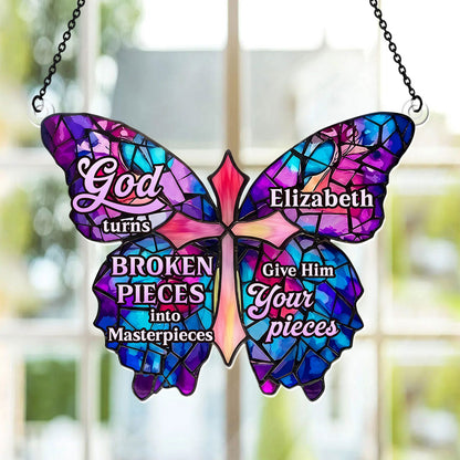 Grace Gives Me Wings - Personalized Acrylic Suncatcher