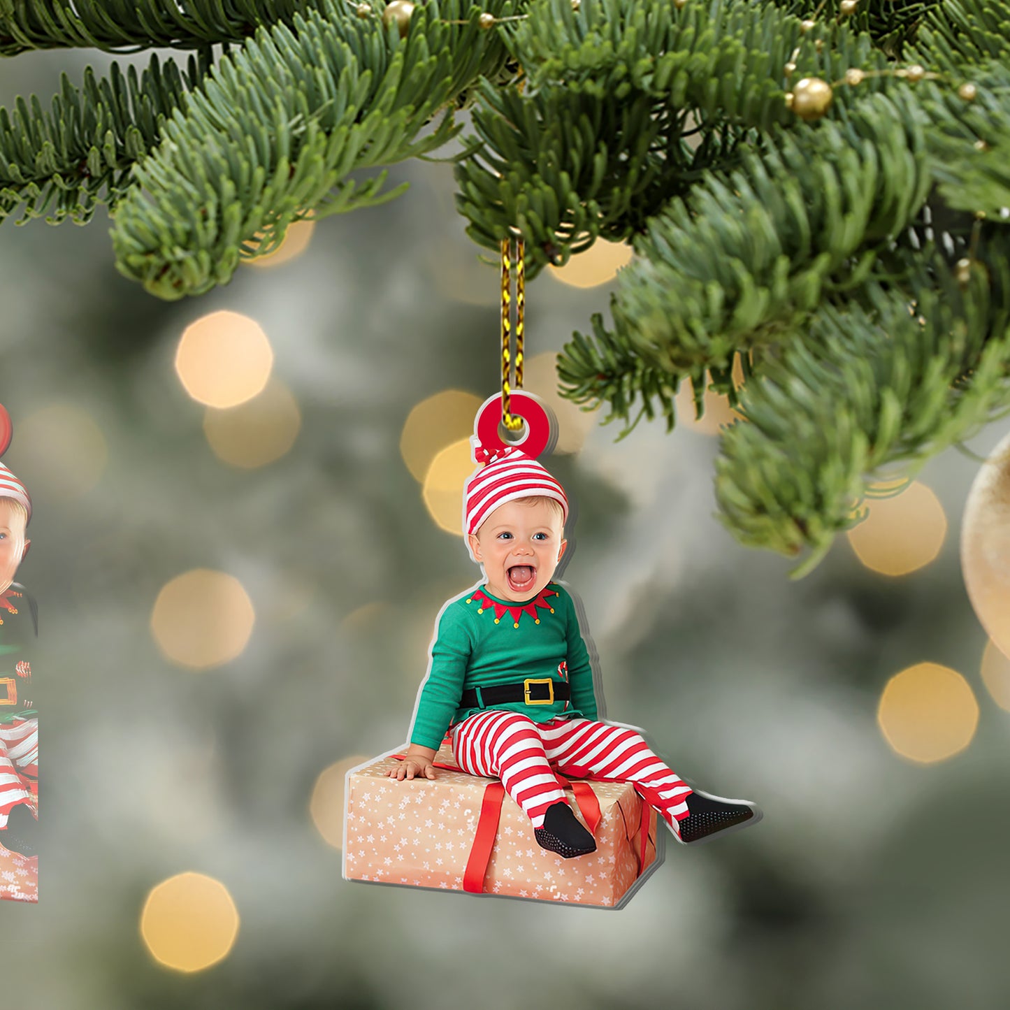 Baby Elf - Personalized 1-Side Acrylic Ornament FCACOLEHA2140L