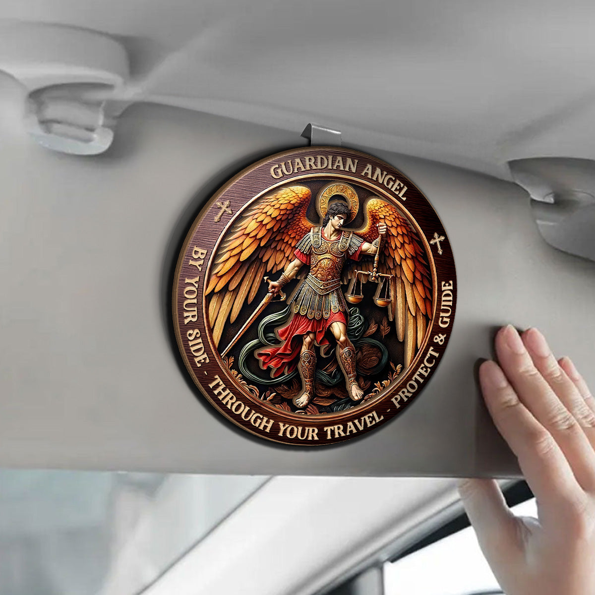 Guardian Angels By Your Side - Car Visor Clip