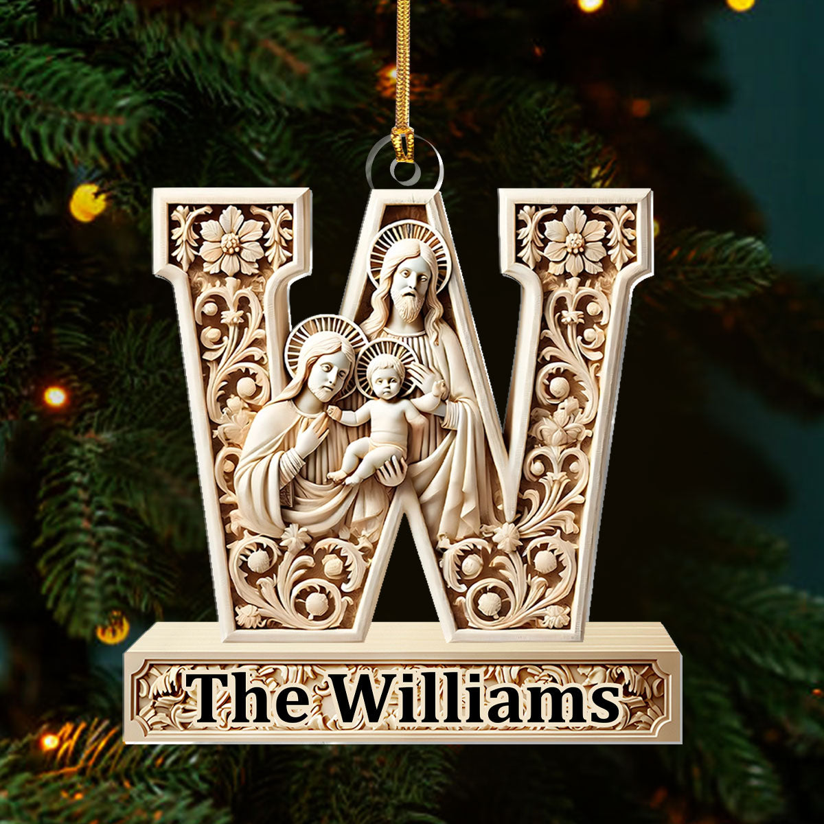 Nativity Family - Personalized 1-Layer Acrylic Ornament