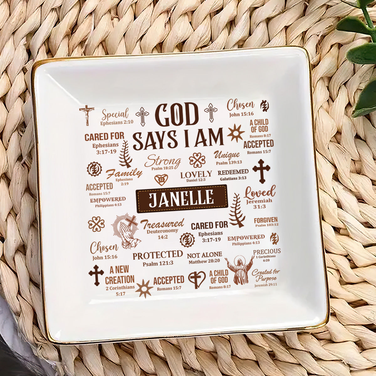 God Says I Am - Personalized Jewelry Dish FCJDNUTN1903L