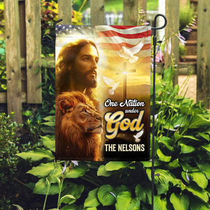 One Nation Under God - Personalized Garden Flag