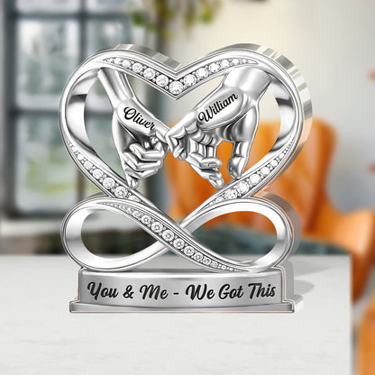 Linked By Love - Personalized Custom Shaped Squared Acrylic Plaque