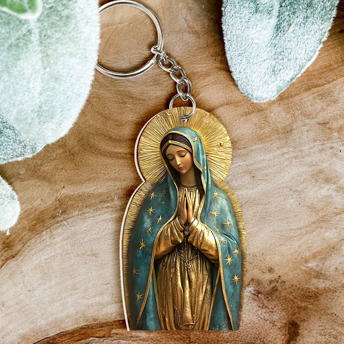 Vintage Style Virgin Mary - Acrylic Keychain