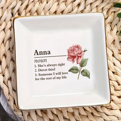 Name Definition - Personalized Jewelry Dish