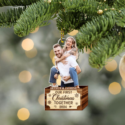 First Christmas Couple - Personalized 1-Side Acrylic Ornament FCACOLEHA2319M