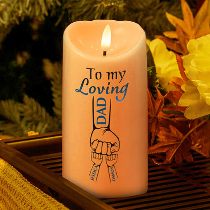To My Loving Dad Grandpa Uncle - Personalized Flameless LED Candle