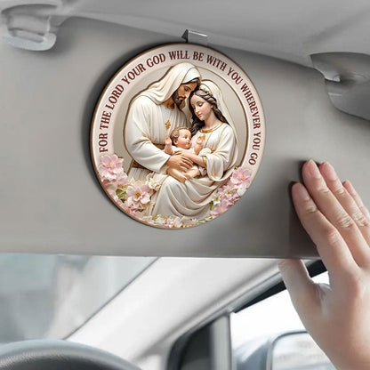 God Is With You Wherever You Go - Car Visor Clip