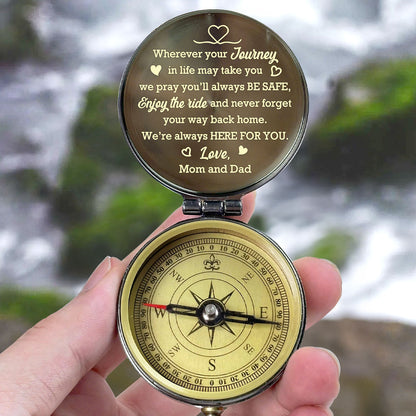 Never Forget Your Way Back Home - Personalized Compass
