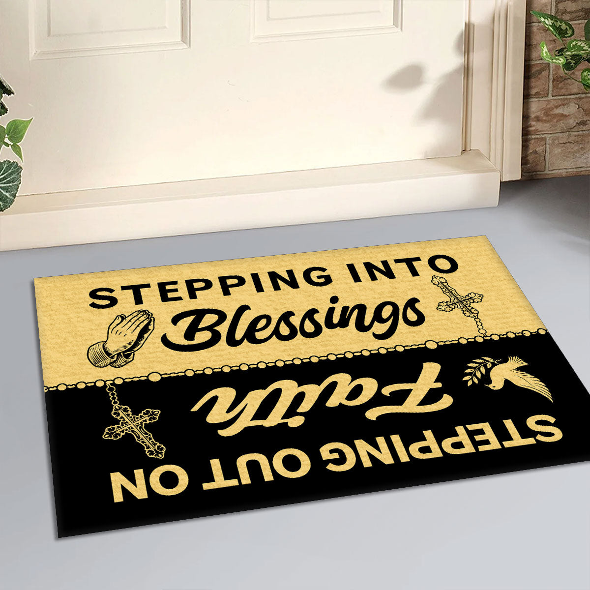 Stepping Into Blessings, Stepping Out On Faith - Doormat