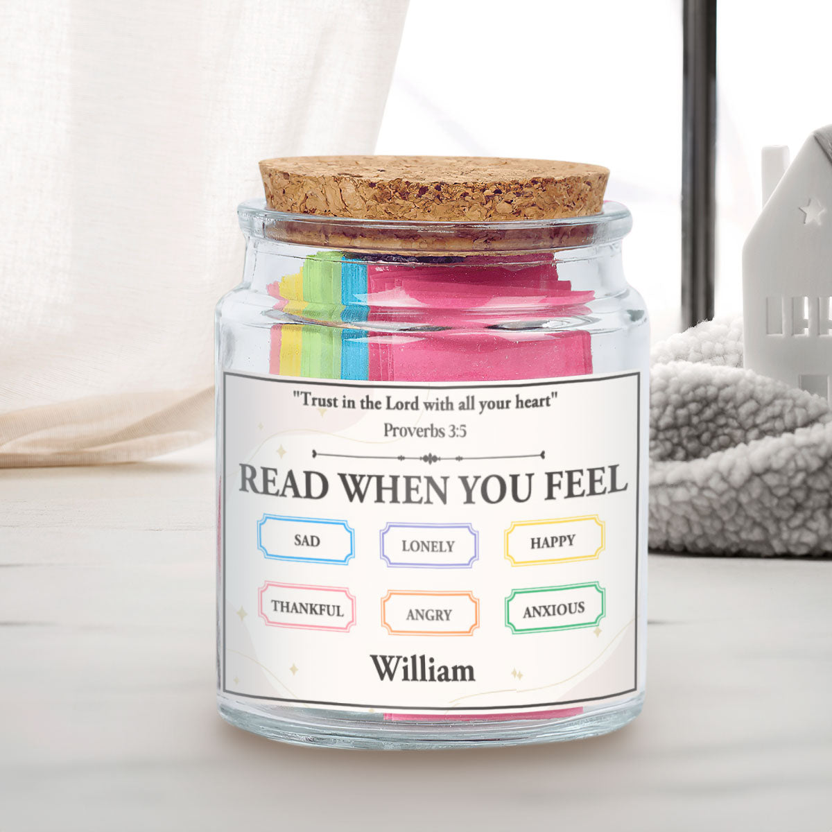 Feat Not For I Am With You - Personalized Bible Verse Jar Self-buy