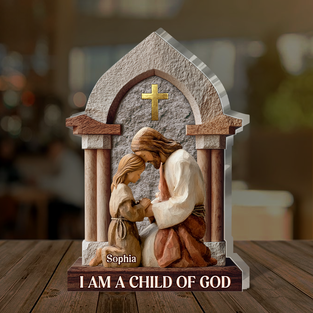 I Am A Child Of God - Personalized Custom Shaped Squared Acrylic Plaque