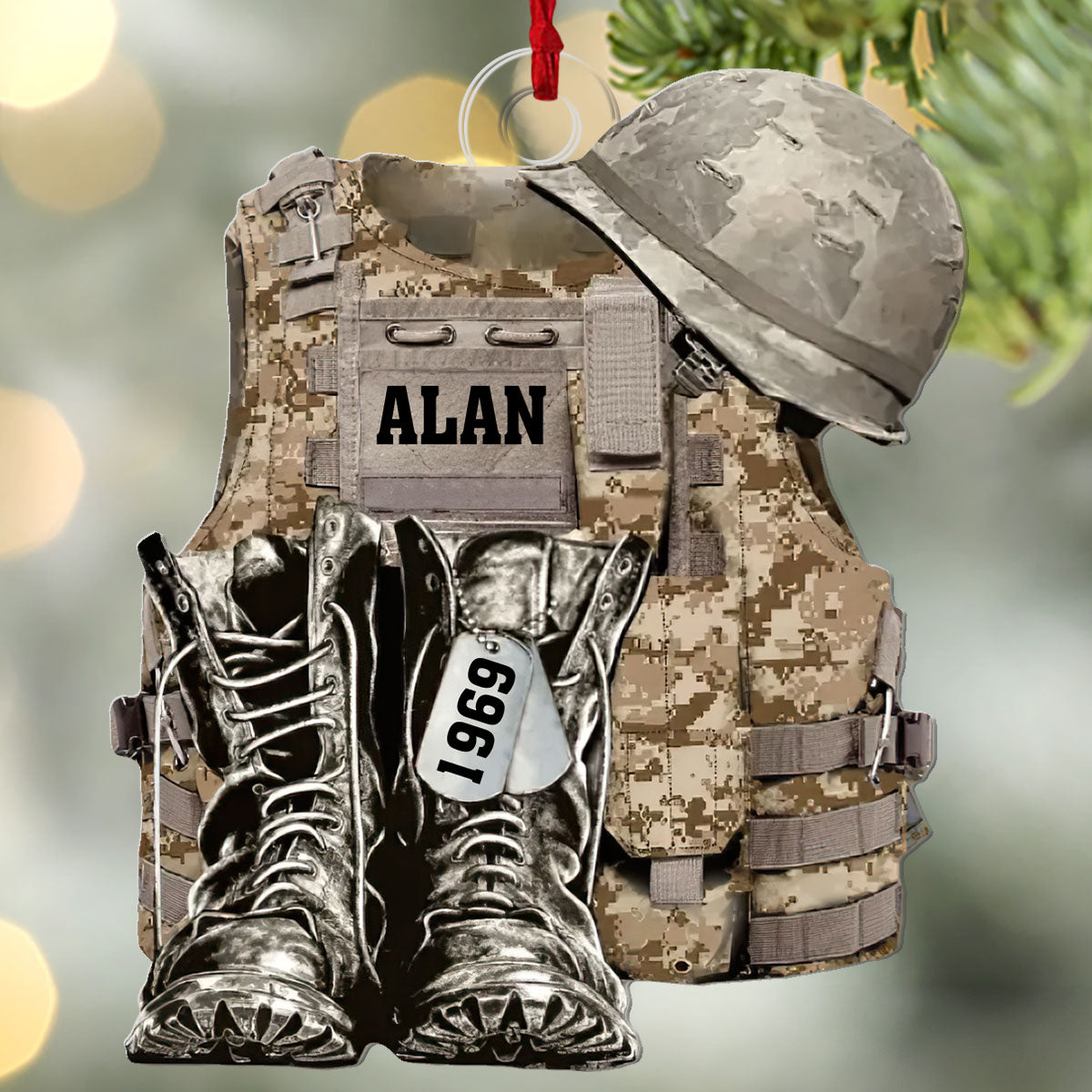 Veteran - Personalized 1-Side Acrylic Ornament FCACOLEHA2739TA