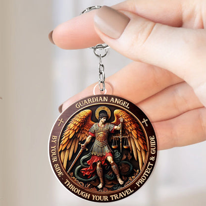 Guardian Angels By Your Side - Personalized Acrylic Keychain