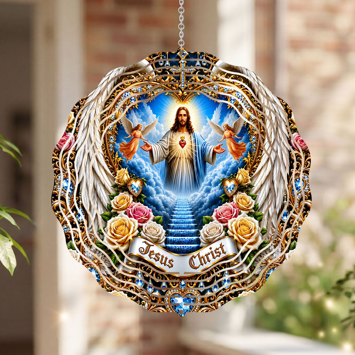 Sacred Heart Savior - Personalized Wind Spinners