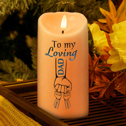 To My Loving Dad Grandpa Uncle - Personalized Flameless LED Candle