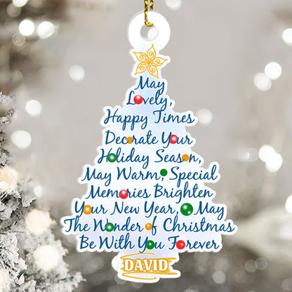 Christmas Wish For You Tree - Personalized 1-Side Acrylic Ornament