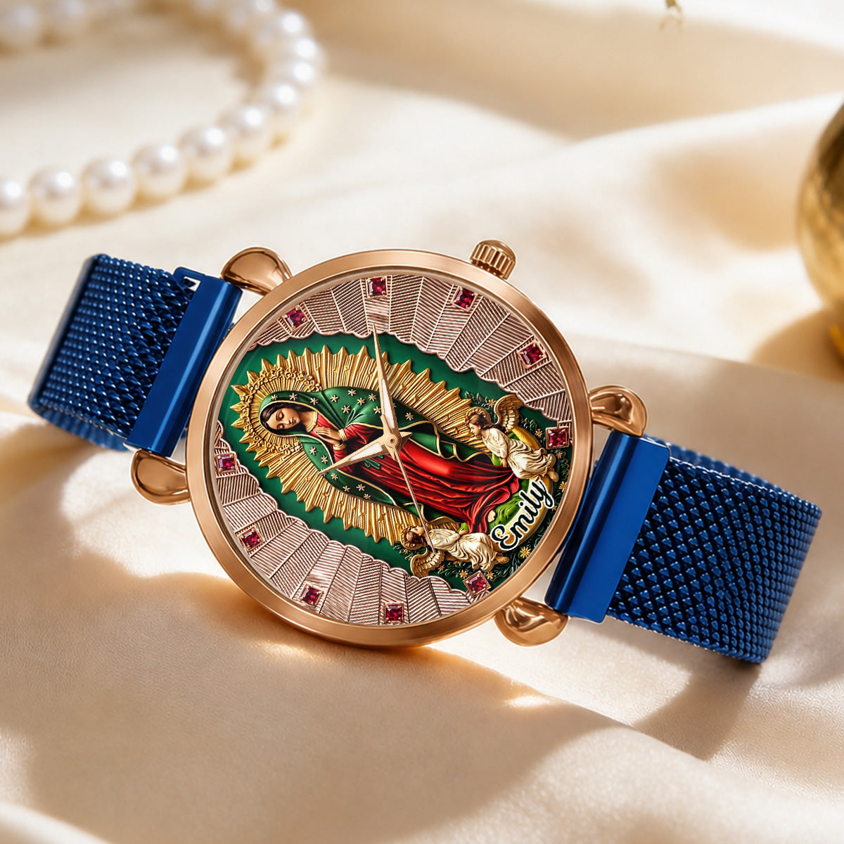 Our Lady Of Guadalupe - Personalized Women's Wrist Watch