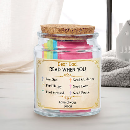 Dad Affirmations - Personalized Bible Verse Jar For Dad