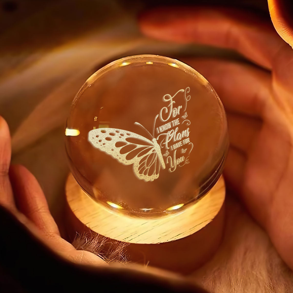 For I Know The Plans - Crystal Ball Night Light