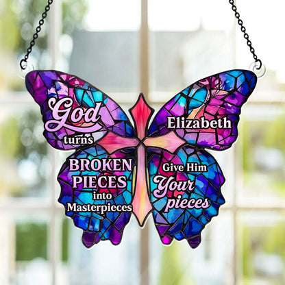 Grace Gives Me Wings - Personalized Acrylic Suncatcher