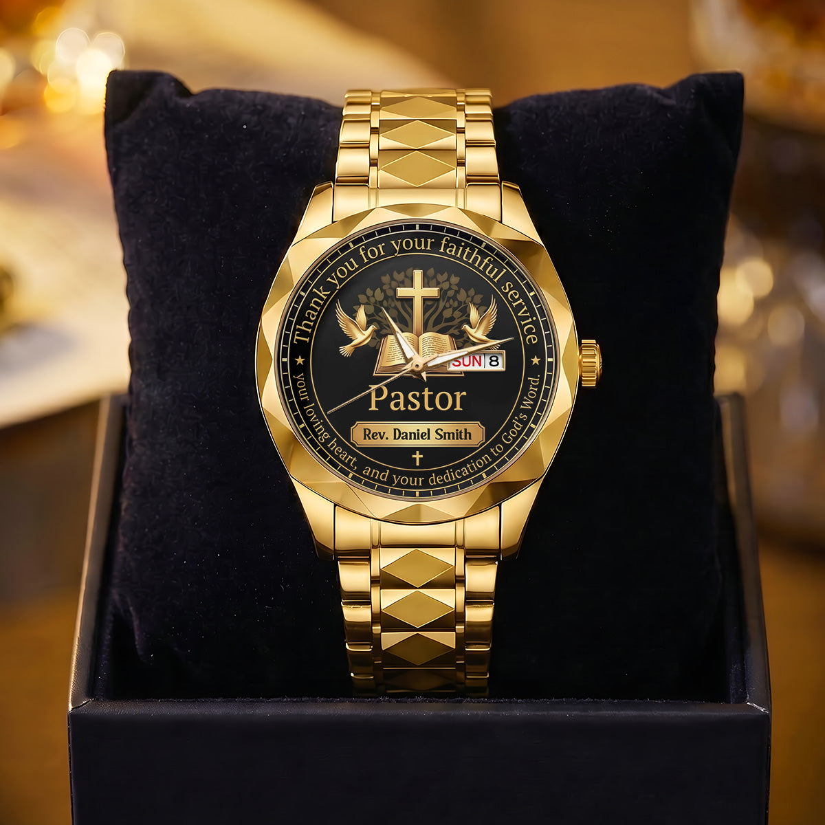 Faithful Servant Appreciation - Personalized Men's Wrist Watch