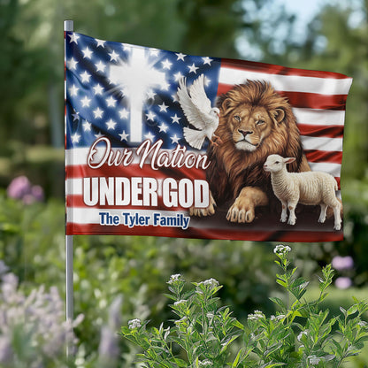 Our Nation Under God - Personalized House Flag