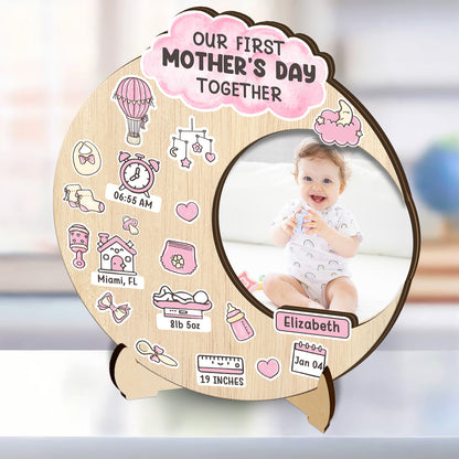 Our First Mother's Day - Personalized 2-Layered Wooden Plaque