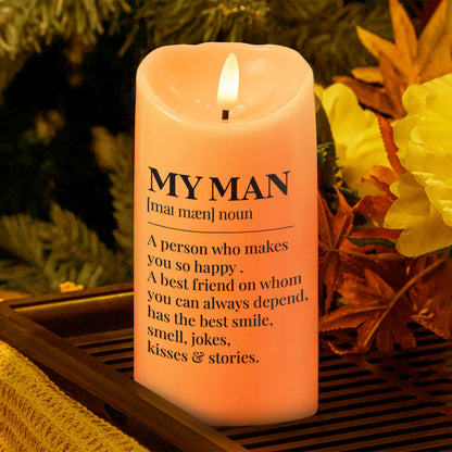 My Man - Personalized Flameless LED Candle