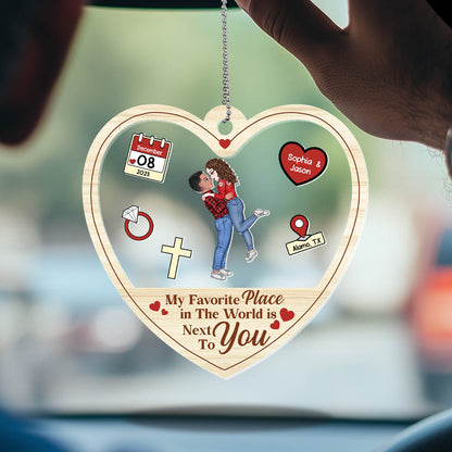 Next To You - Personalized Car Shaker Ornament