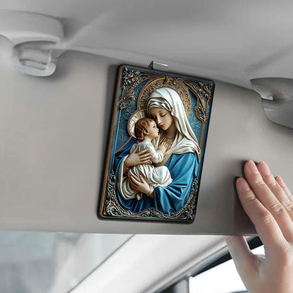 Mary And Jesus - Car Visor Clip