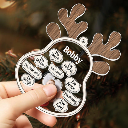 I'm Brave I'm Kind - Personalized 3 Layered Christmas Shaker Ornament