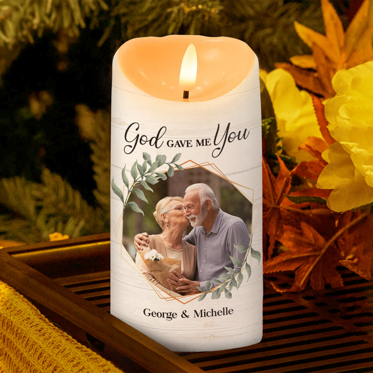 God Gave Me You - Personalized Flameless LED Candle